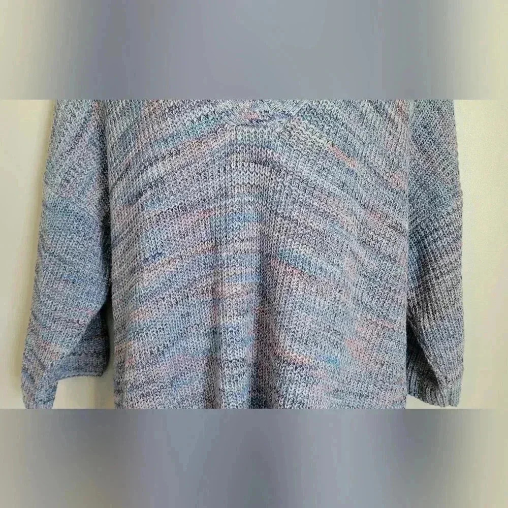 J. Jill 100% organic cotton easy drop shoulder v neck tunic sweater XL - Picture 4 of 12